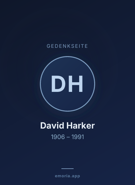 Gedenkportrait von David Harker