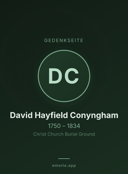 Gedenkportrait von David Hayfield Conyngham