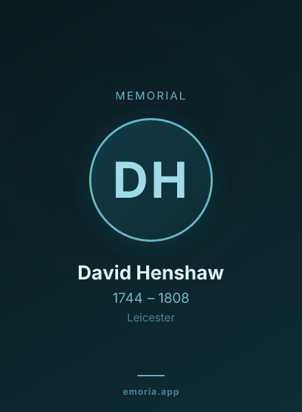 Memorial portrait of David Henshaw
