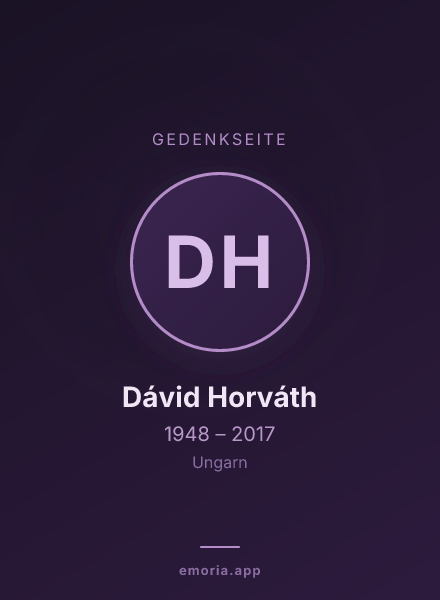 Gedenkportrait von Dávid Horváth