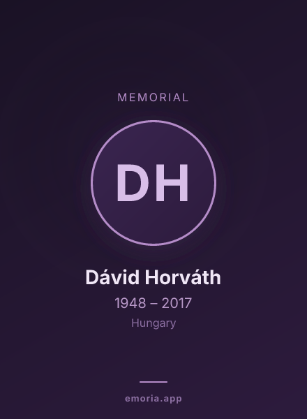 Memorial portrait of Dávid Horváth