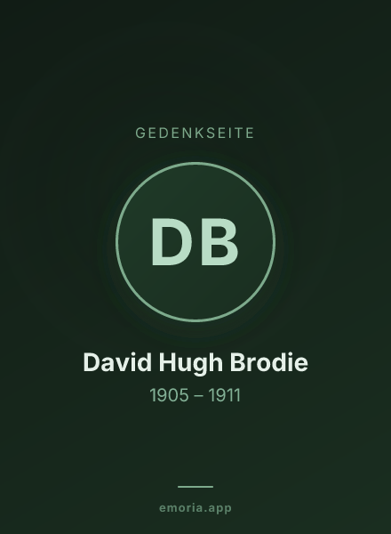Gedenkportrait von David Hugh Brodie