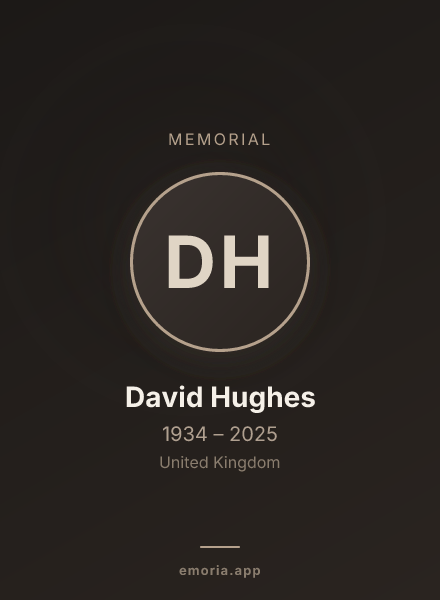 Memorial portrait of David Hughes