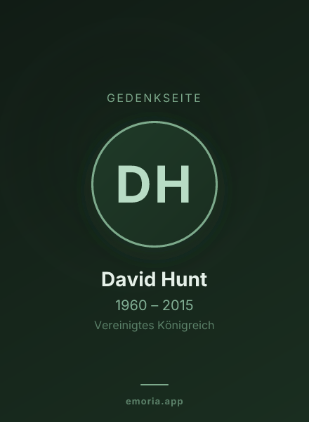 Gedenkportrait von David Hunt