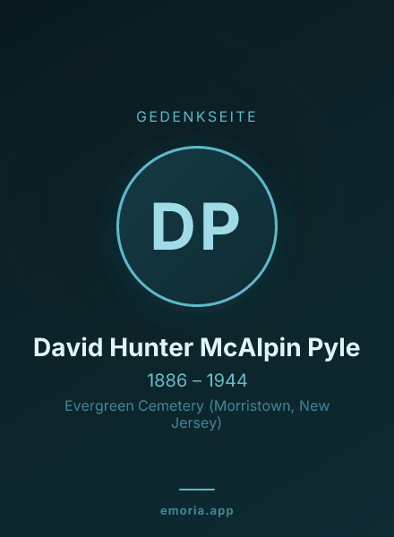 Gedenkportrait von David Hunter McAlpin Pyle