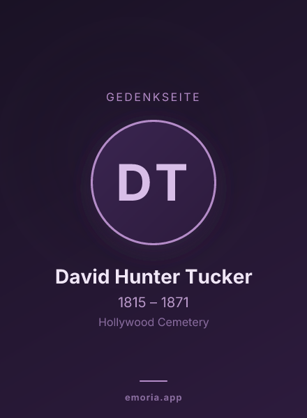 Gedenkportrait von David Hunter Tucker