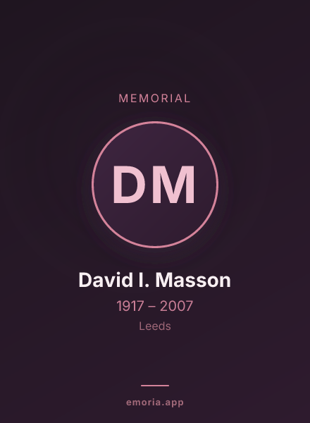 Memorial portrait of David I. Masson