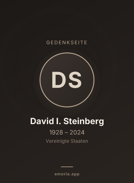 Gedenkportrait von David I. Steinberg