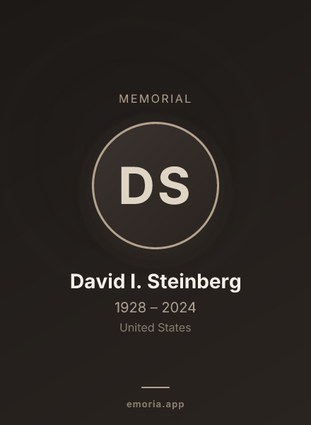 Memorial portrait of David I. Steinberg