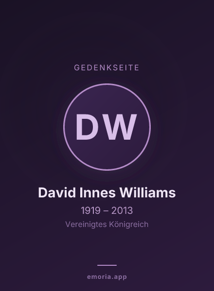 Gedenkportrait von David Innes Williams