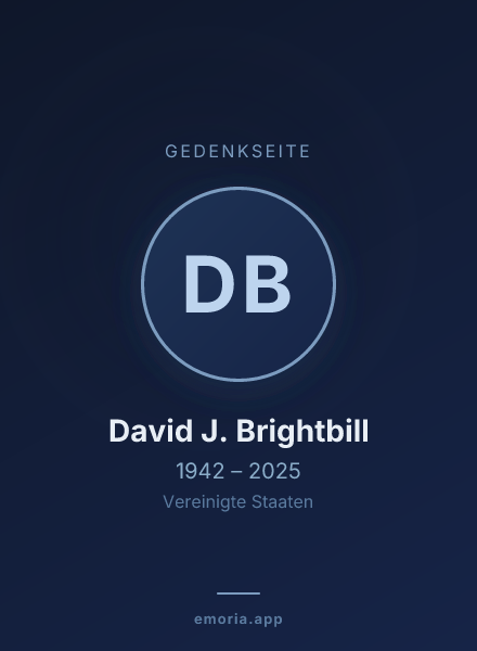 Gedenkportrait von David J. Brightbill