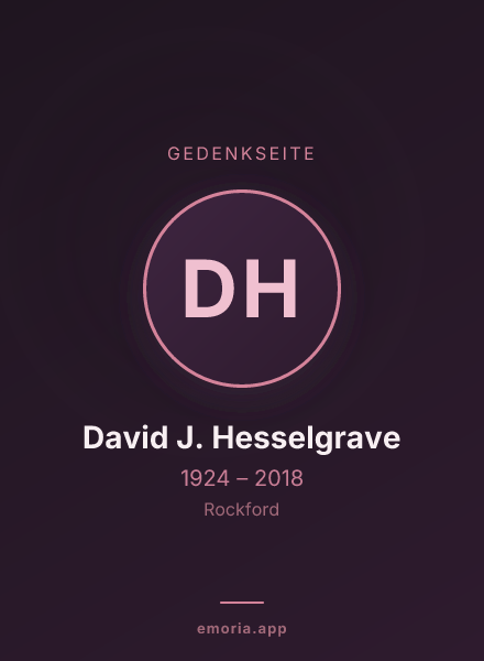 Gedenkportrait von David J. Hesselgrave