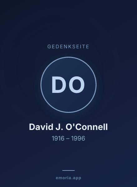 Gedenkportrait von David J. O'Connell