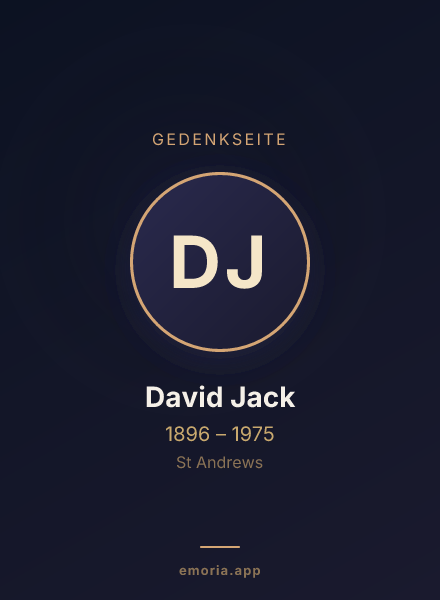 Gedenkportrait von David Jack