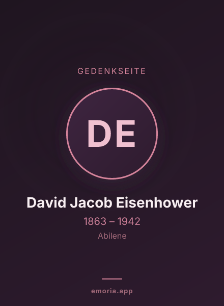 Gedenkportrait von David Jacob Eisenhower