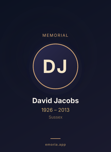 Memorial portrait of David Jacobs