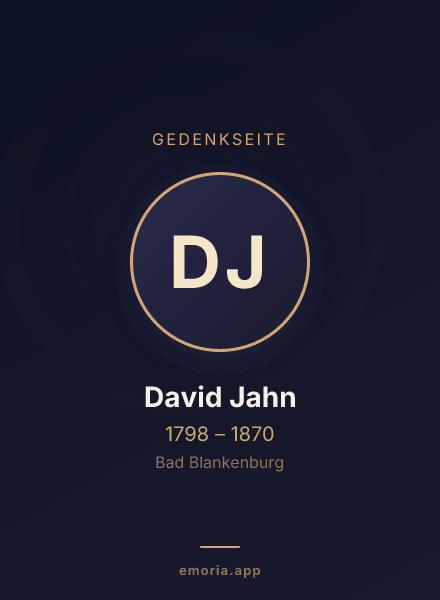 Gedenkportrait von David Jahn