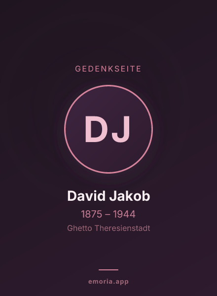 Gedenkportrait von David Jakob
