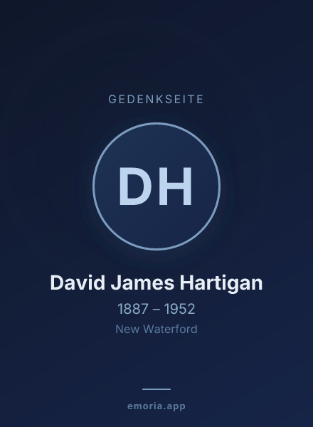 Gedenkportrait von David James Hartigan
