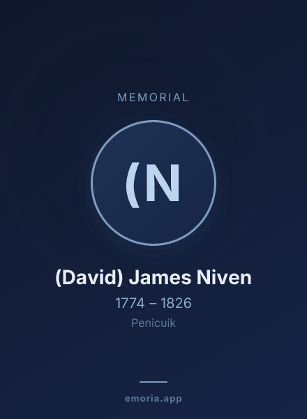 Memorial portrait of (David) James Niven