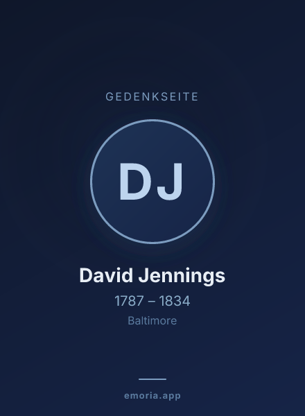Gedenkportrait von David Jennings