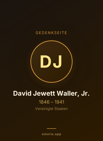 Gedenkportrait von David Jewett Waller, Jr.