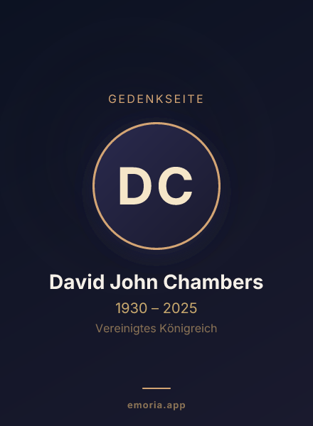 Gedenkportrait von David John Chambers