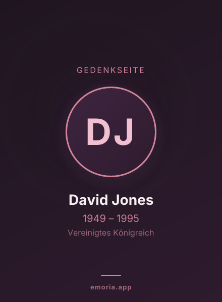 Gedenkportrait von David Jones