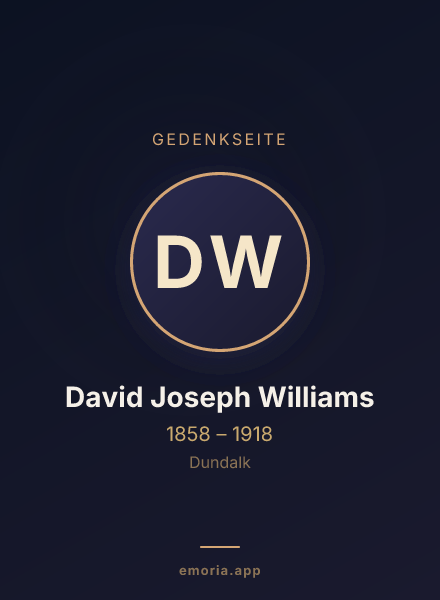 Gedenkportrait von David Joseph Williams