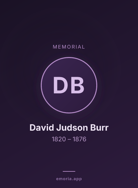 Memorial portrait of David Judson Burr
