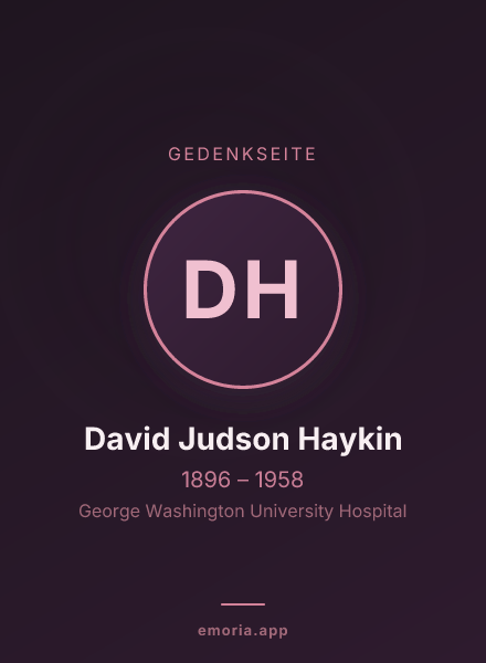 Gedenkportrait von David Judson Haykin