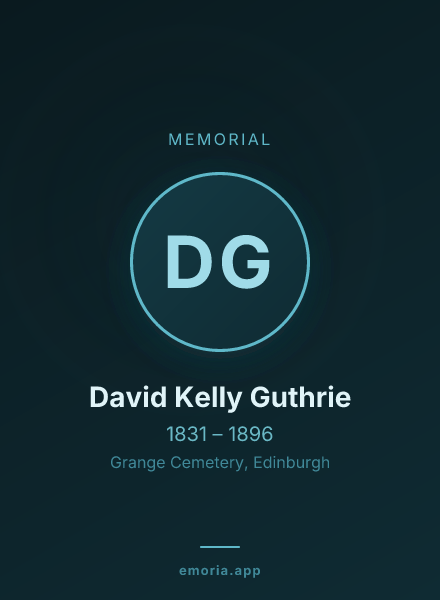 Memorial portrait of David Kelly Guthrie