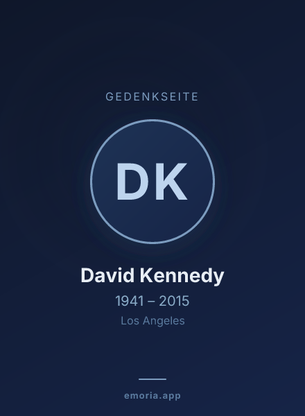 Gedenkportrait von David Kennedy