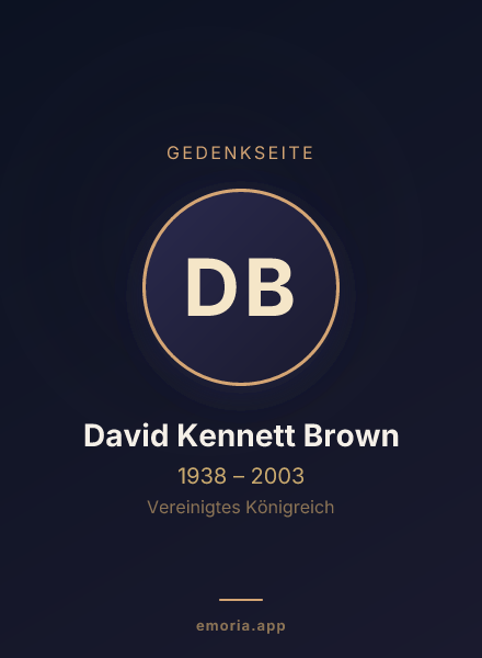 Gedenkportrait von David Kennett Brown