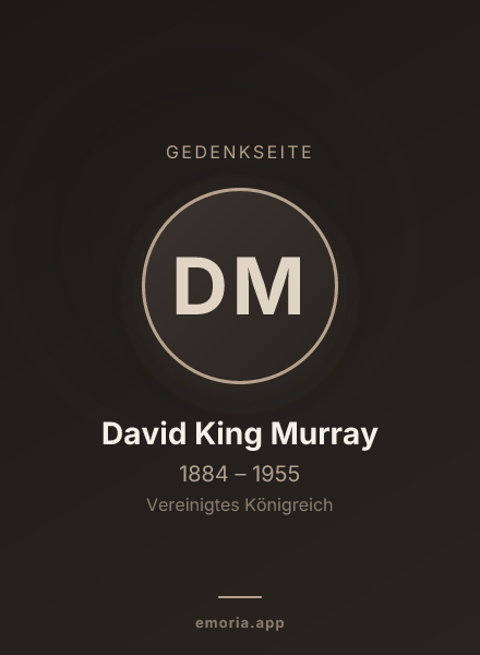Gedenkportrait von David King Murray