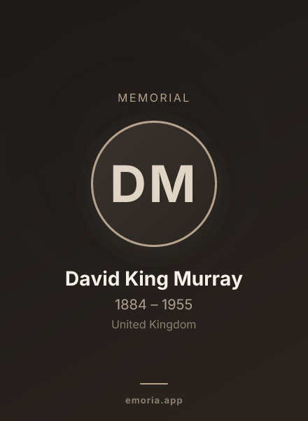 Memorial portrait of David King Murray