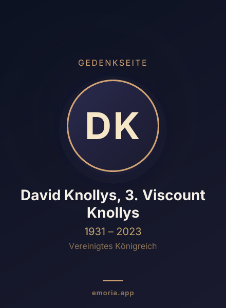 Gedenkportrait von David Knollys, 3. Viscount Knollys
