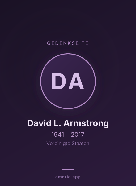Gedenkportrait von David L. Armstrong