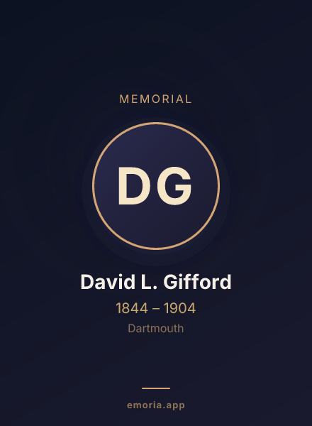 Memorial portrait of David L. Gifford