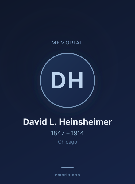 Memorial portrait of David L. Heinsheimer