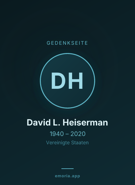 Gedenkportrait von David L. Heiserman