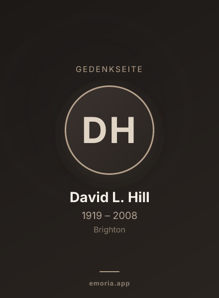 Gedenkportrait von David L. Hill