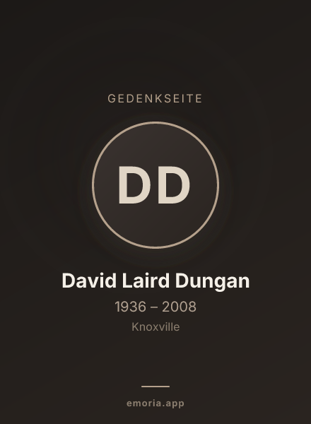 Gedenkportrait von David Laird Dungan