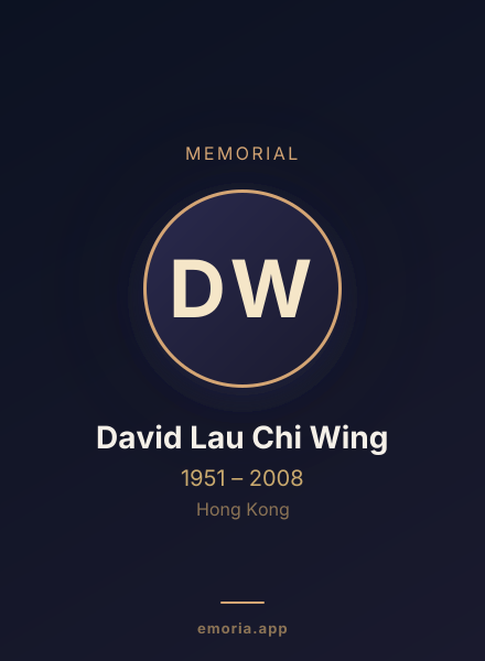 Memorial portrait of David Lau Chi Wing