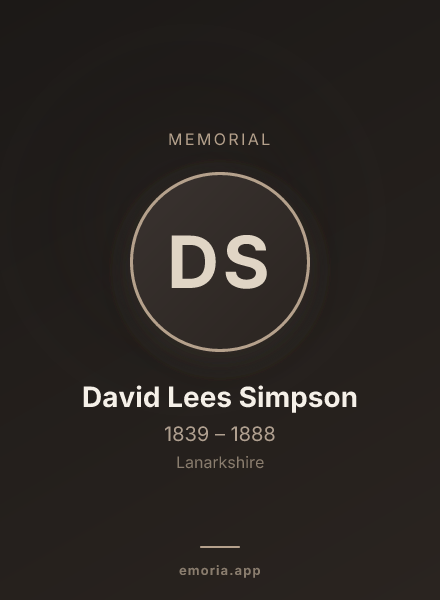 Memorial portrait of David Lees Simpson
