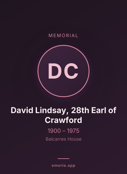 Memorial portrait of David Lindsay, 28th Earl of Crawford