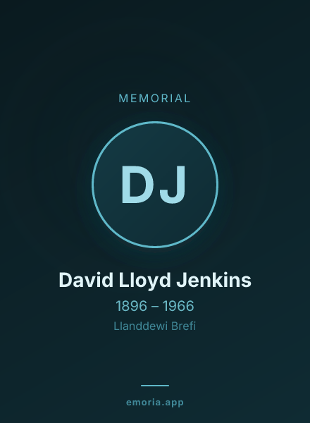 Memorial portrait of David Lloyd Jenkins