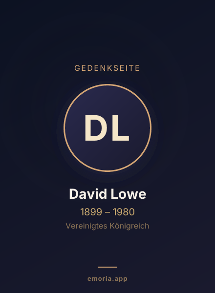 Gedenkportrait von David Lowe