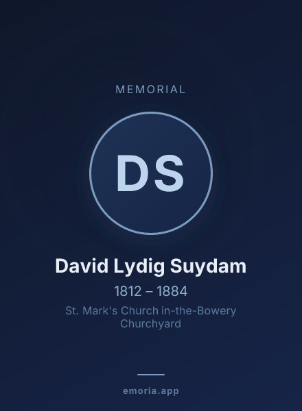 Memorial portrait of David Lydig Suydam