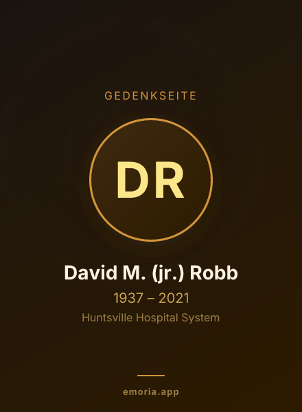 Gedenkportrait von David M. (jr.) Robb